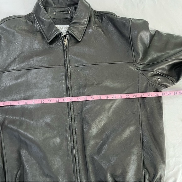 Wilsons Leather Jacket Men XL zip up Black Coat Genuine 90s Y2K - Picture 11 of 11